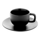 Set 2 cani cappuccino, 200 ml, 2410E25540, Everestus, 160 x 160 x 110 mm, Ceramica, Negru