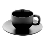   Set 2 cani cappuccino, 200 ml, 2410E25540, Everestus, 160 x 160 x 110 mm, Ceramica, Negru