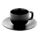 Set 2 cani cappuccino, 200 ml, 2410E25540, Everestus, 160 x 160 x 110 mm, Ceramica, Negru