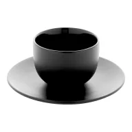   Set 2 cani cappuccino, 200 ml, 2410E25540, Everestus, 160 x 160 x 110 mm, Ceramica, Negru