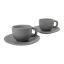 Set 2 cesti cappuccino 200 ml, Everestus, 2601E14872, 160x160x110 mm, Ceramica, Gri