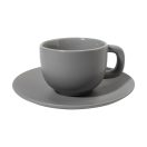 Set 2 cesti cappuccino 200 ml, Everestus, 2601E14872, 160x160x110 mm, Ceramica, Gri