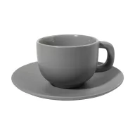   Set 2 cesti cappuccino 200 ml, Everestus, 2601E14872, 160x160x110 mm, Ceramica, Gri