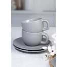 Set 2 cesti cappuccino 200 ml, Everestus, 2601E14872, 160x160x110 mm, Ceramica, Gri