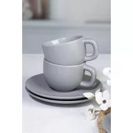   Set 2 cesti cappuccino 200 ml, Everestus, 2601E14872, 160x160x110 mm, Ceramica, Gri
