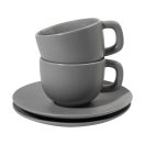 Set 2 cesti cappuccino 200 ml, Everestus, 2601E14872, 160x160x110 mm, Ceramica, Gri