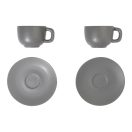 Set 2 cesti cappuccino 200 ml, Everestus, 2601E14872, 160x160x110 mm, Ceramica, Gri