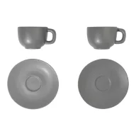   Set 2 cesti cappuccino 200 ml, Everestus, 2601E14872, 160x160x110 mm, Ceramica, Gri