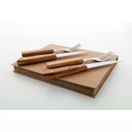   Set 4 tacamuri pentru friptura, 2410E24840, Everestus, 196 x 258 x 25 mm, Otel, Natur
