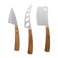   Set 3 cutite branza, 2410E24824, Everestus, 172 x 240 x 20 mm, Otel, Natur