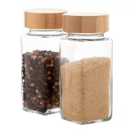   Set 2 recipiente condimente, 2410E24720, Everestus, 104 x 123 x 56 mm, Sticla, Transparent