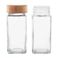   Set 2 recipiente condimente, 2410E24720, Everestus, 104 x 123 x 56 mm, Sticla, Transparent