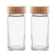   Set 2 recipiente condimente, 2410E24720, Everestus, 104 x 123 x 56 mm, Sticla, Transparent