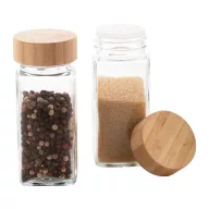   Set 2 recipiente condimente, 2410E24720, Everestus, 104 x 123 x 56 mm, Sticla, Transparent