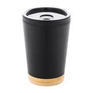   Cana termos, 260 ml, 2502E16308, Everestus, ⌀85 x 120 mm, Polipropilena, Bambus, Negru