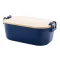 Caserola pranz 1000 ml, 2502E14232, Everestus, 195 x 110 x 70 mm, Polipropilena, Bambus, Albastru dark