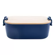   Caserola pranz 1000 ml, 2502E14232, Everestus, 195 x 110 x 70 mm, Polipropilena, Bambus, Albastru dark