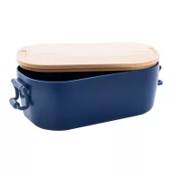   Caserola pranz 1000 ml, 2502E14232, Everestus, 195 x 110 x 70 mm, Polipropilena, Bambus, Albastru dark