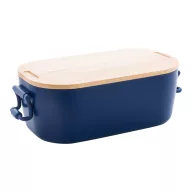   Caserola pranz 1000 ml, 2502E14232, Everestus, 195 x 110 x 70 mm, Polipropilena, Bambus, Albastru dark
