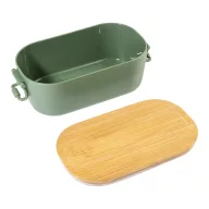   Caserola pentru alimente, 1000 ml, Everestus, 2601E15034, 195x110x70 mm, Polipropilena, Bambus, Verde