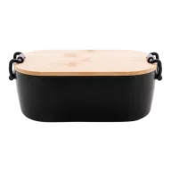   Caserola pranz 1000 ml, 2502E14231, Everestus, 195 x 110 x 70 mm, Polipropilena, Bambus, Negru