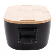   Caserola pranz 1000 ml, 2502E14231, Everestus, 195 x 110 x 70 mm, Polipropilena, Bambus, Negru