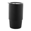 Cana de voiaj, 420 ml, 2509E17588, Everestus, Ø87x142 mm, Ceramica, Polipropilena, Negru