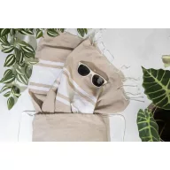   Prosop de plaja, Everestus, 2601E15344, 900x1800 mm, Bumbac, Poliester, Natur