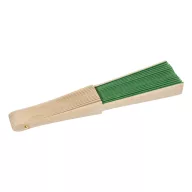   Evantai de mana, Everestus, 2601E15309, 420x220 mm, Poliester, Lemn, Verde