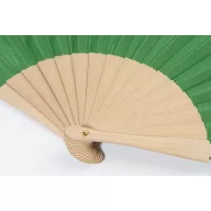  Evantai de mana, Everestus, 2601E15309, 420x220 mm, Poliester, Lemn, Verde