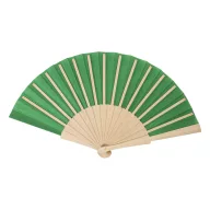   Evantai de mana, Everestus, 2601E15309, 420x220 mm, Poliester, Lemn, Verde