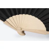   Evantai de mana, Everestus, 2601E15307, 420x220 mm, Poliester, Lemn, Negru