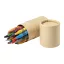 Set 20 creioane colorate, Everestus, 2601E15359, Ø45x101 mm, Hartie, Natur