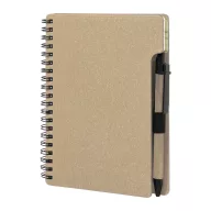   Agenda cu pix inclus, Everestus, 2601E14824, A6, Dictando, coperta cu spirala, 126x176x10 mm, Hartie, Polipropilena, Natur