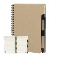   Agenda cu pix inclus, Everestus, 2601E14824, A6, Dictando, coperta cu spirala, 126x176x10 mm, Hartie, Polipropilena, Natur