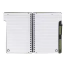Agenda cu pix inclus, Everestus, 2601E14823, A6, Dictando, coperta cu spirala, 126x176x10 mm, Hartie, Polipropilena, Verde
