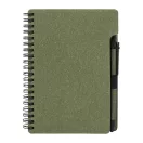 Agenda cu pix inclus, Everestus, 2601E14823, A6, Dictando, coperta cu spirala, 126x176x10 mm, Hartie, Polipropilena, Verde
