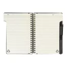 Agenda cu pix inclus, Everestus, 2601E14821, A6, Dictando, coperta cu spirala, 126x176x10 mm, Hartie, Polipropilena, Negru