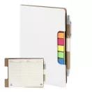 Agenda cu pix inclus, Everestus, 2601E15126, C6, Dictando, coperta standard, 115x175x12 mm, Poliuretan, Hartie, Alb