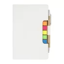 Agenda cu pix inclus, Everestus, 2601E15126, C6, Dictando, coperta standard, 115x175x12 mm, Poliuretan, Hartie, Alb