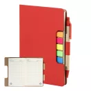 Agenda cu pix inclus, Everestus, 2601E15125, C6, Dictando, coperta standard, 115x175x12 mm, Poliuretan, Hartie, Rosu