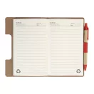 Agenda cu pix inclus, Everestus, 2601E15125, C6, Dictando, coperta standard, 115x175x12 mm, Poliuretan, Hartie, Rosu