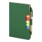 Agenda cu pix inclus, Everestus, 2601E15124, C6, Dictando, coperta standard, 115x175x12 mm, Poliuretan, Hartie, Verde