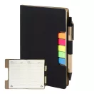 Agenda cu pix inclus, Everestus, 2601E15122, C6, Dictando, coperta standard, 115x175x12 mm, Poliuretan, Hartie, Negru