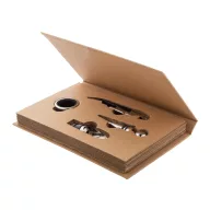   Set accesorii vin, 2401E17110, Everestus, 155x226x26 mm, Otel, Hartie, Natur