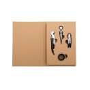 Set accesorii vin, 2401E17110, Everestus, 155x226x26 mm, Otel, Hartie, Natur