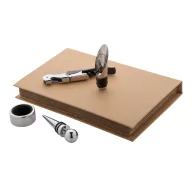   Set accesorii vin, 2401E17110, Everestus, 155x226x26 mm, Otel, Hartie, Natur