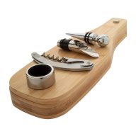   Set accesorii vin, 2401E16986, Everestus, 99x289x34 mm, Otel, Bambus, Natur