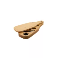   Set accesorii vin, 2401E16986, Everestus, 99x289x34 mm, Otel, Bambus, Natur