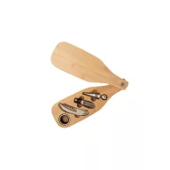   Set accesorii vin, 2401E16986, Everestus, 99x289x34 mm, Otel, Bambus, Natur